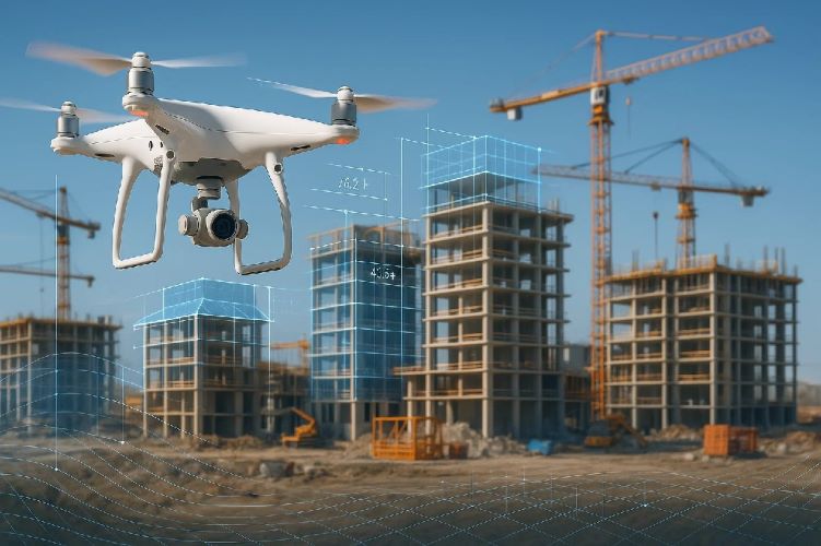 Drone photogrammetry for construction