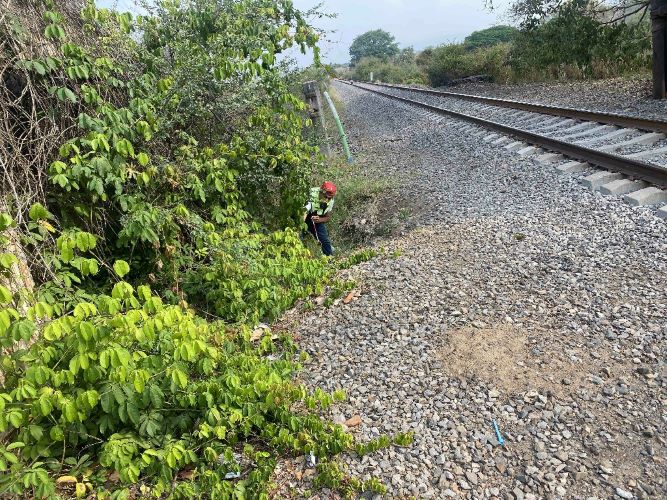 Topografía cerca de línea férrea