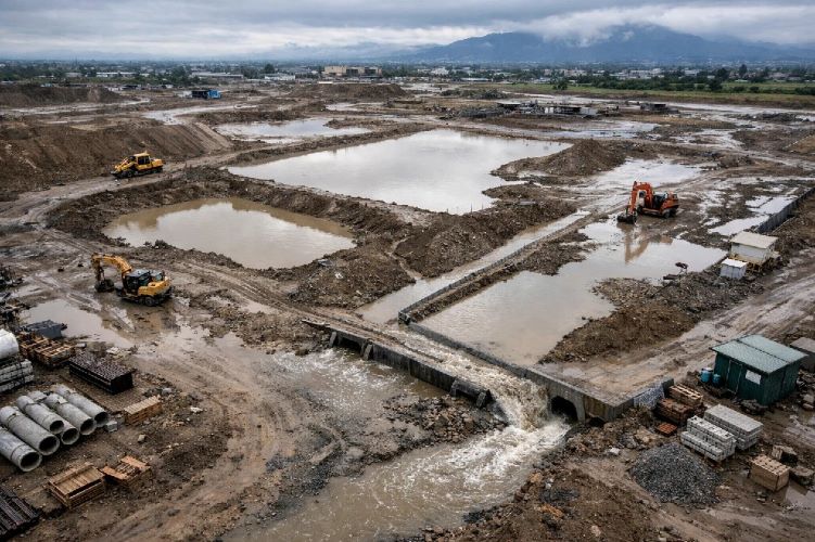Riesgo de inundación en terreno de construcción - Estudio hidrológico preventivo