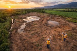 riesgo de inundación en terreno