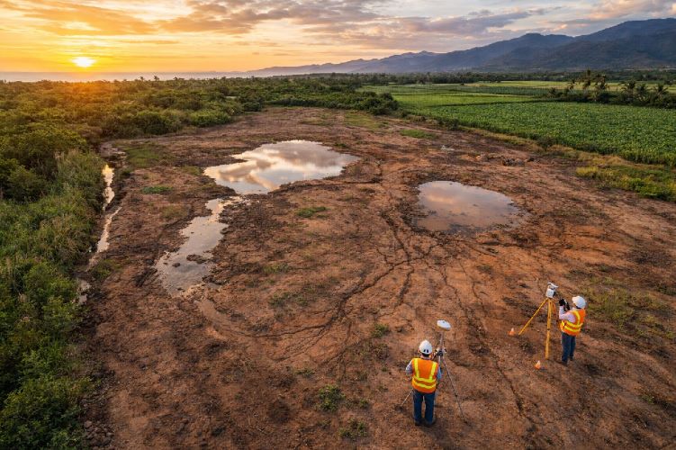 riesgo de inundación en terreno